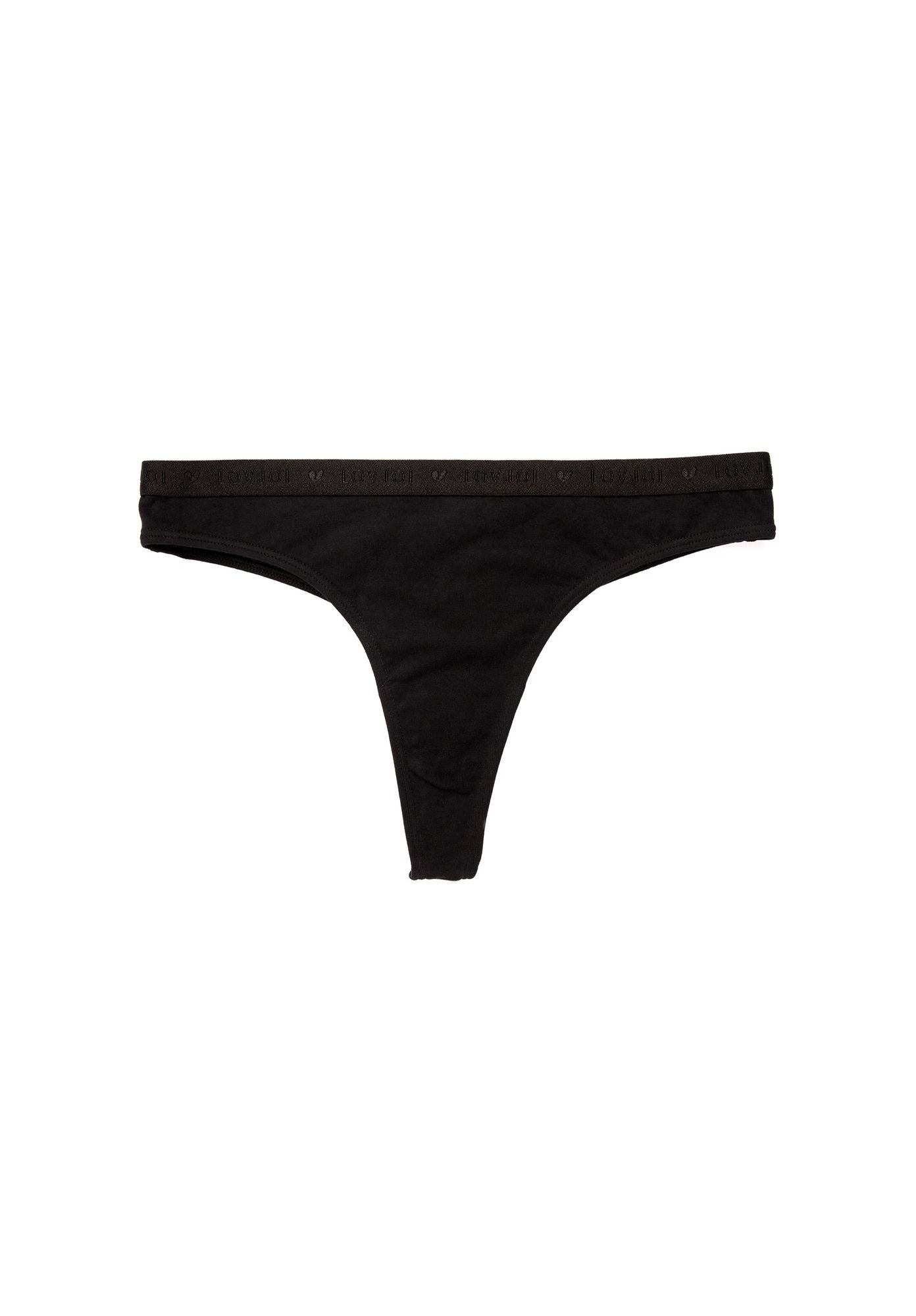 LOVJOI womens vegan Thongs Wild Madder Black