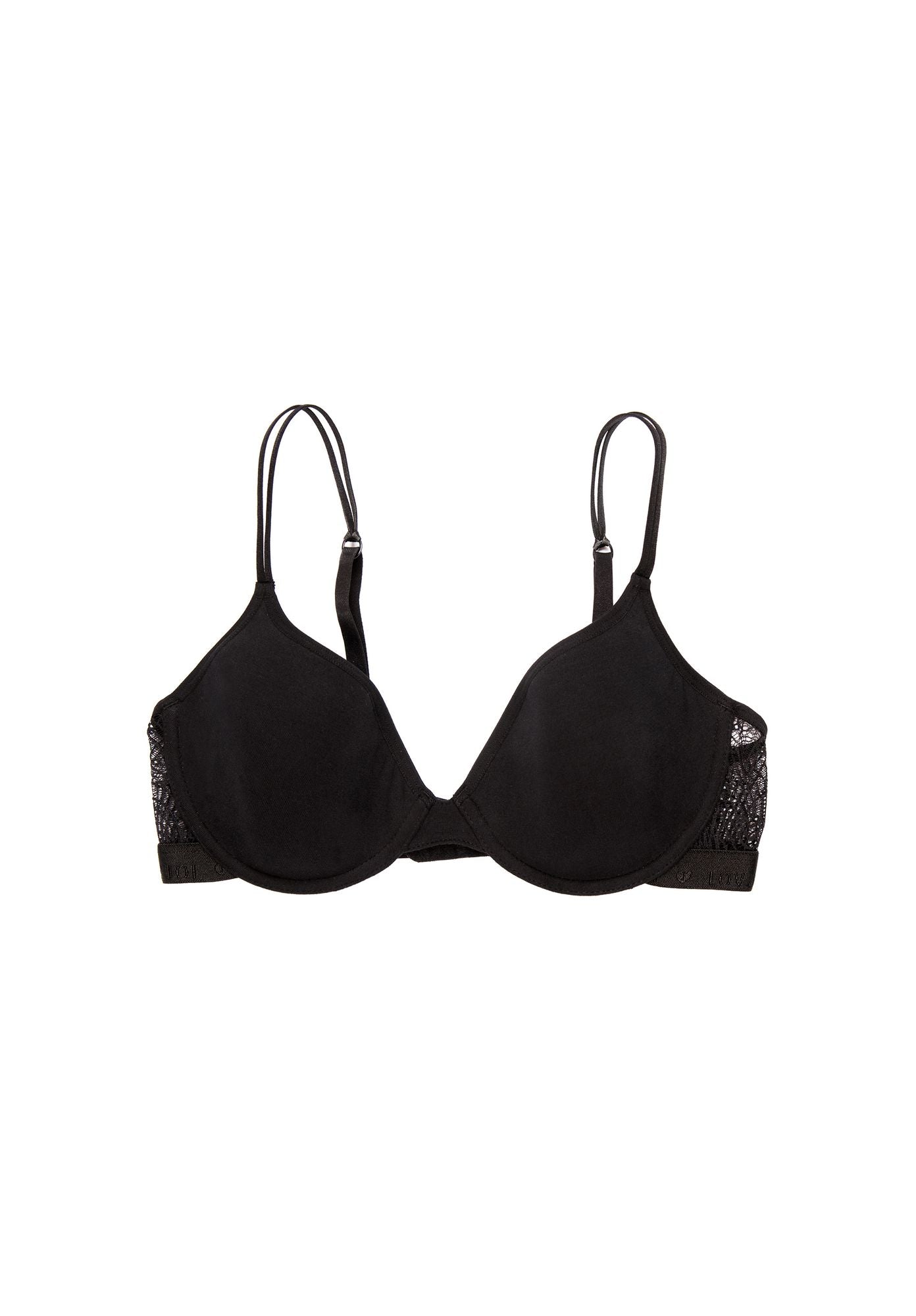 LOVJOI womens vegan Bra Windflower Black