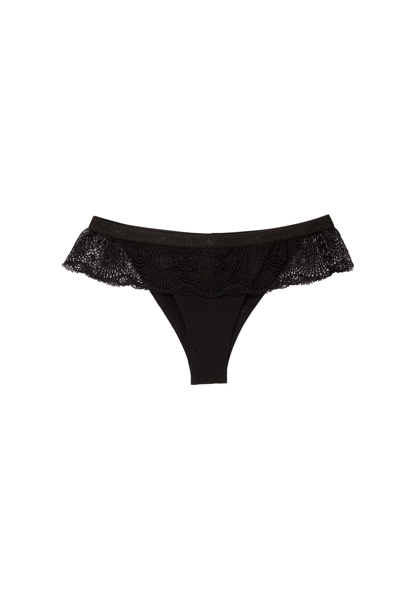 LOVJOI womens vegan Briefs Herb Paris Black