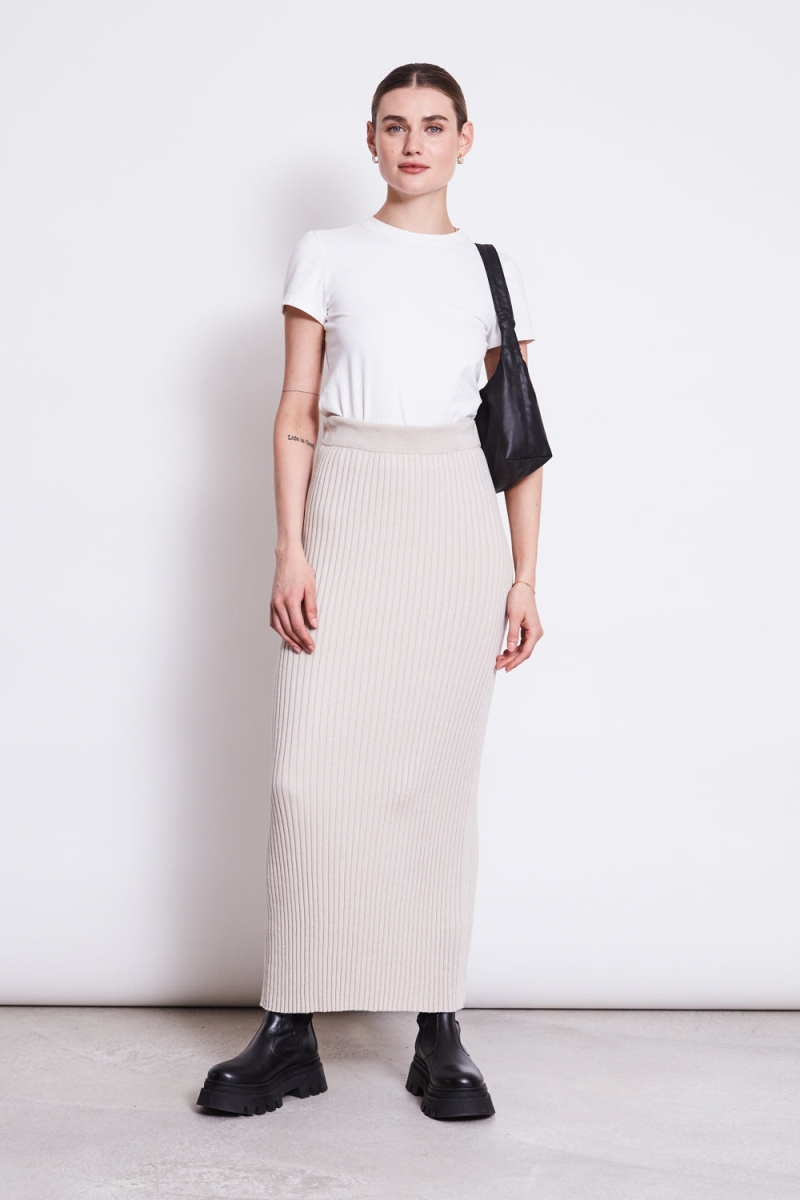 Image of JAN 'N JUNE dames vegan Gebreide Rok Ebba Ivoor