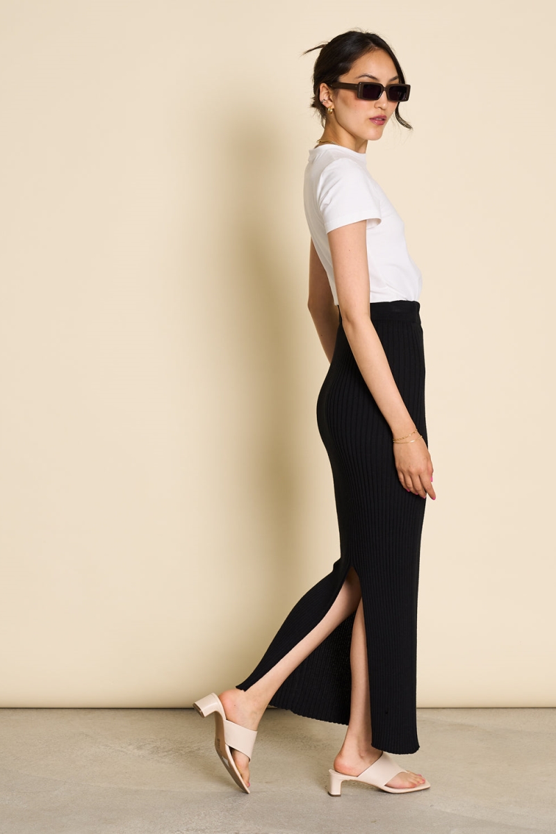 Image of JAN 'N JUNE dames vegan Gebreide Rok Ebba Zwart