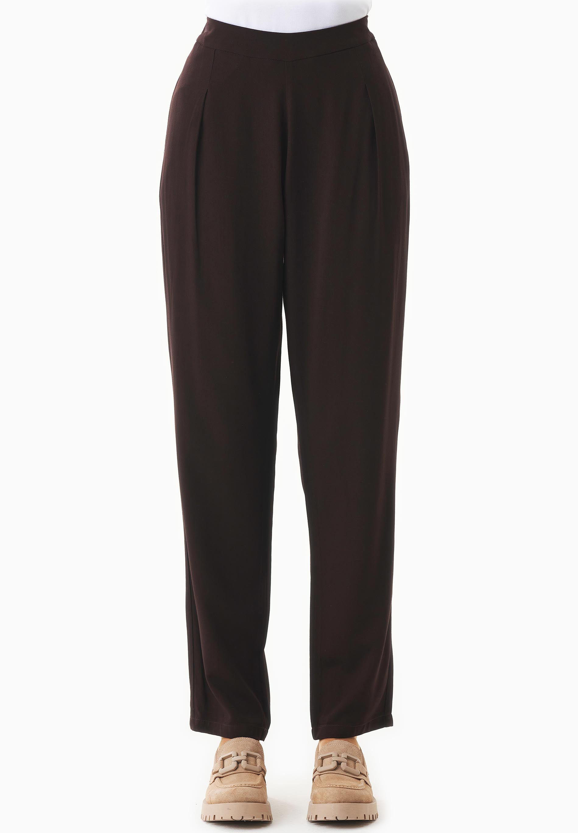 ORGANICATION womens vegan Pants Made From Lenzingâ„¢ Ecoveroâ„¢ Brown
