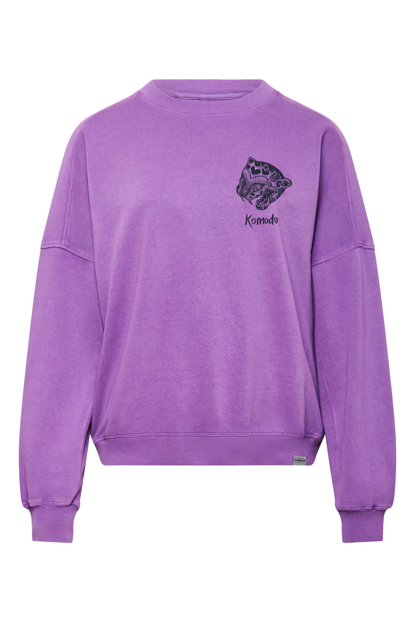 KOMODO womens vegan Women's Sweatshirt Nepali Leopard Purple