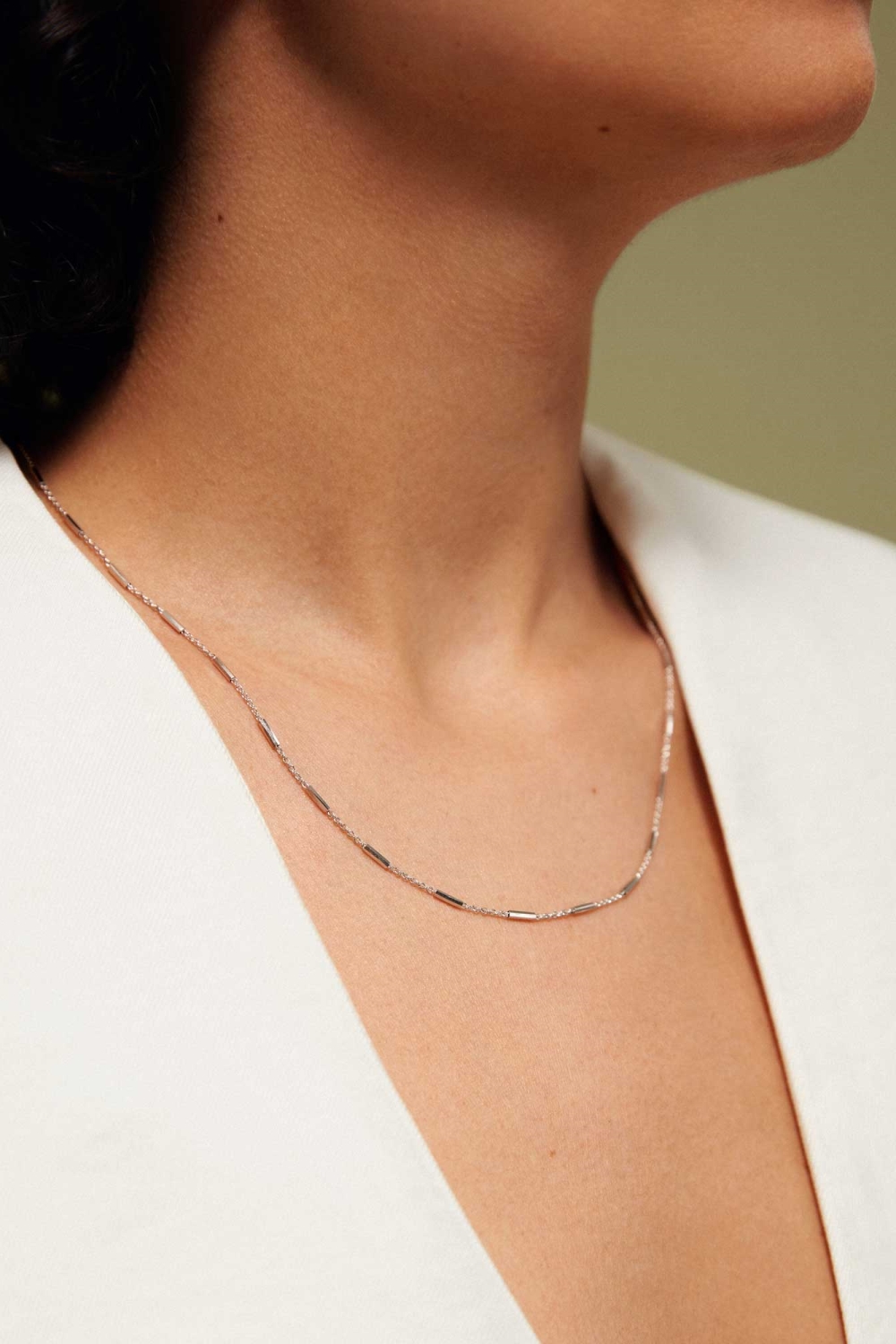 Dear Darling Berlin Damen vegan Halskette Mit Stäben Zartes Silber