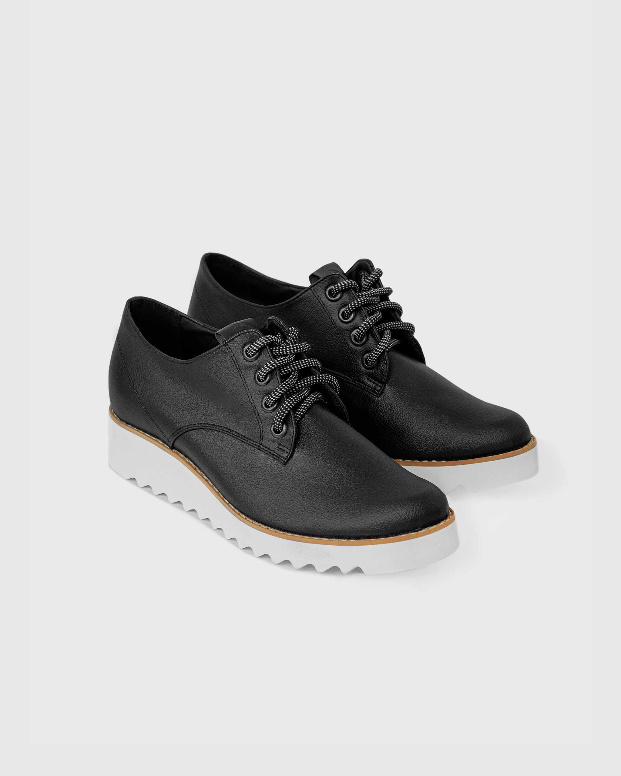 BOHEMA womens vegan Lace Up Oxford Street Black