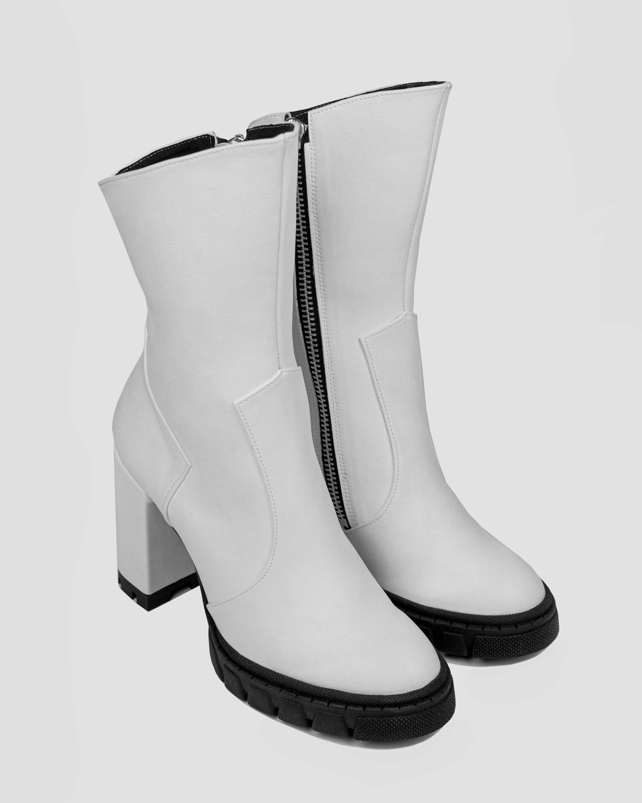 BOHEMA womens vegan Ankle Boots Ritual White