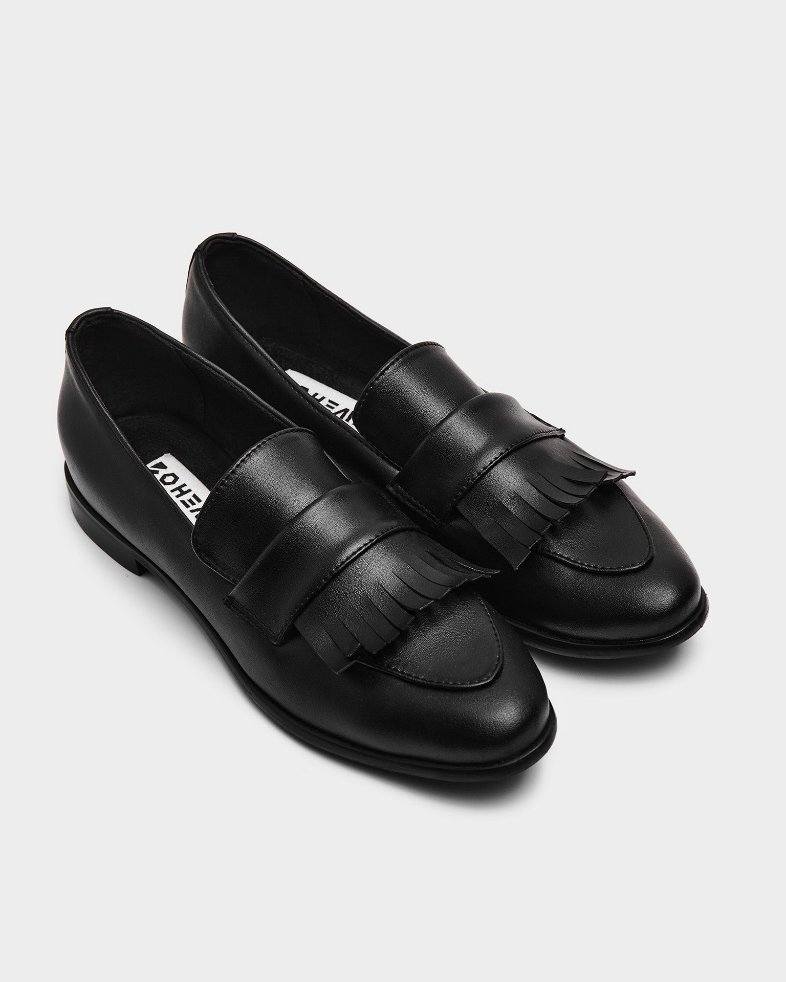 BOHEMA womens vegan Loafers Penny Black