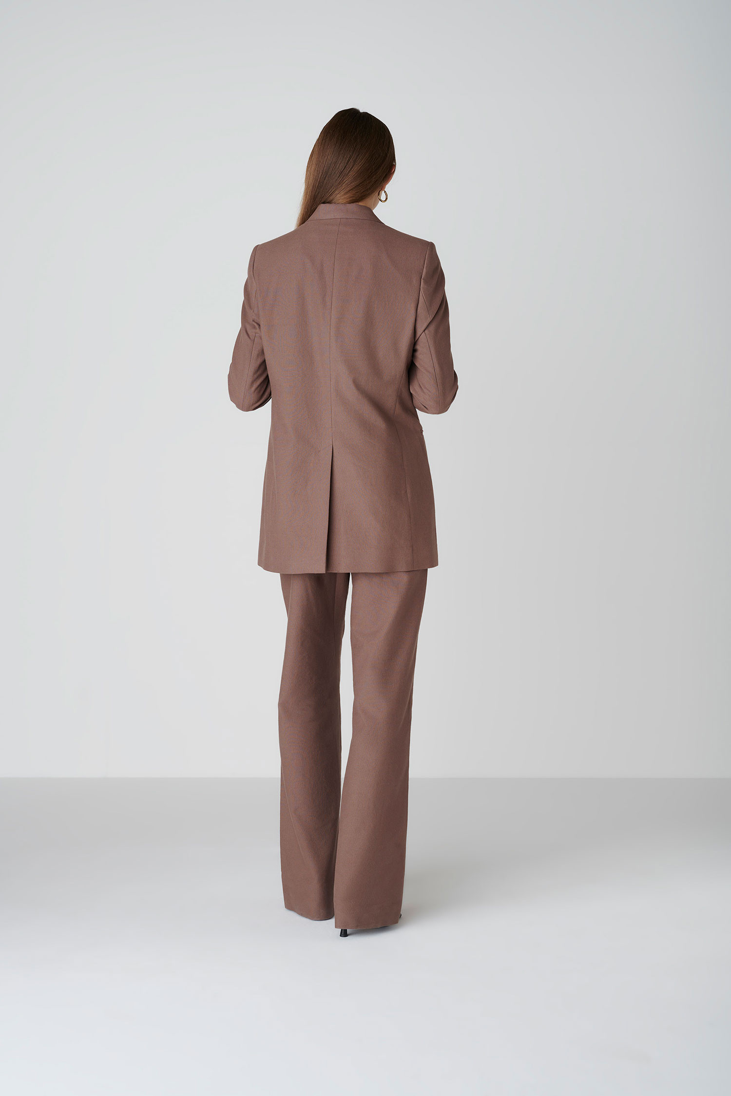 Floria Collective womens vegan Blazer Janne Chocolatebrown