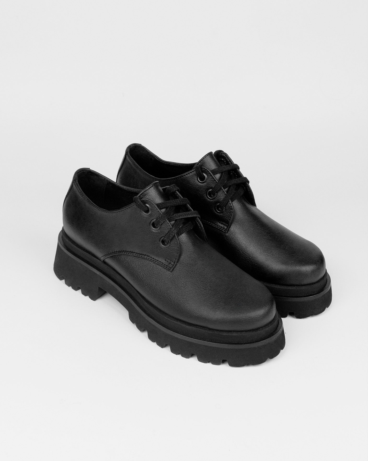 BOHEMA womens vegan Chunky Derbs No.2 Black