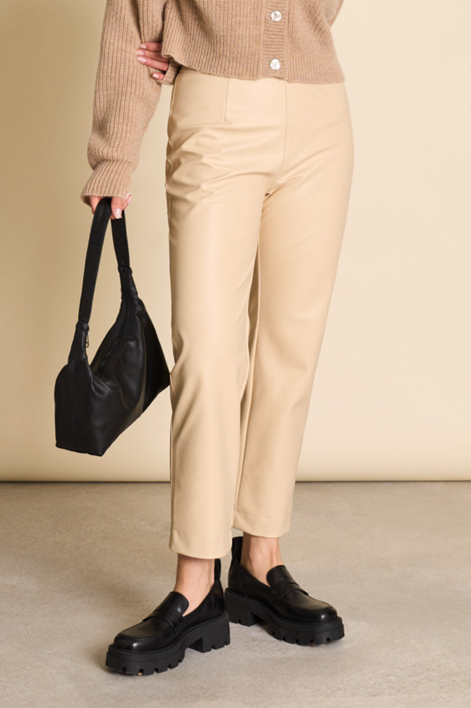 Image of JAN 'N JUNE dames vegan De Vegan Coated Pants Cream