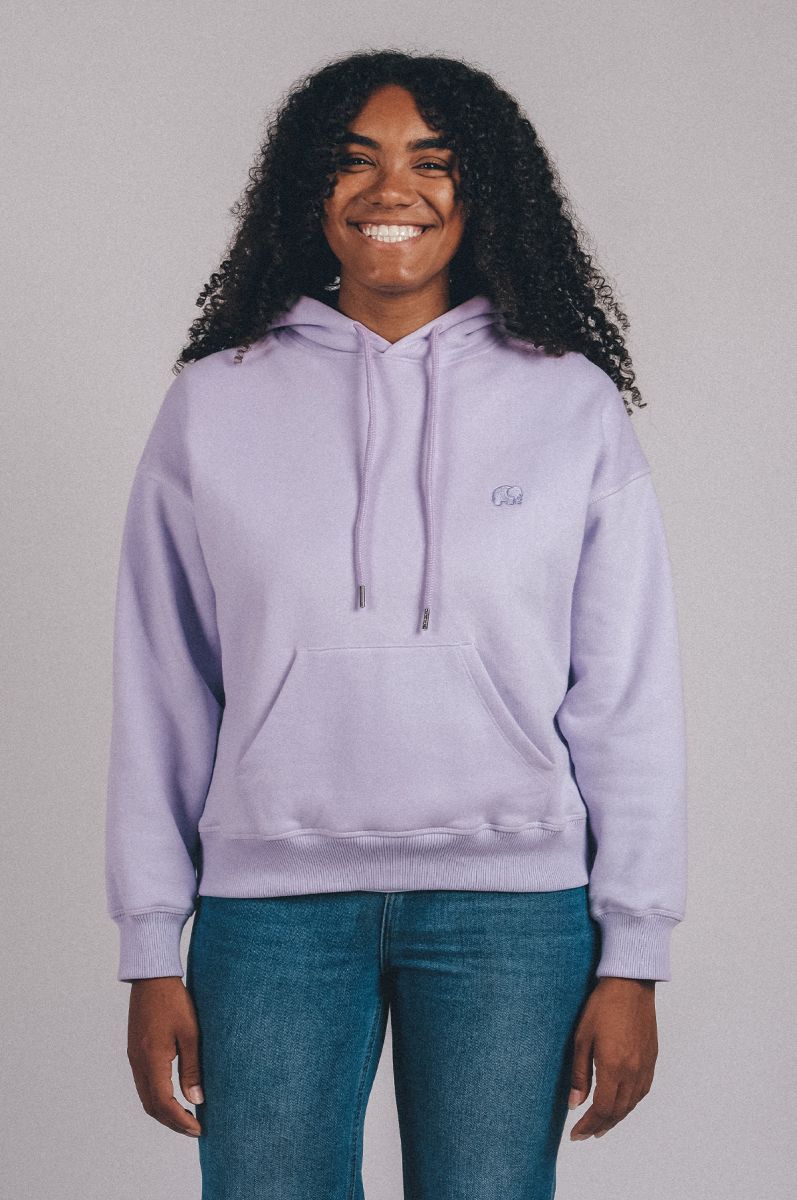 Image of Trendsplant dames vegan Hoodie Oversized Lavendel