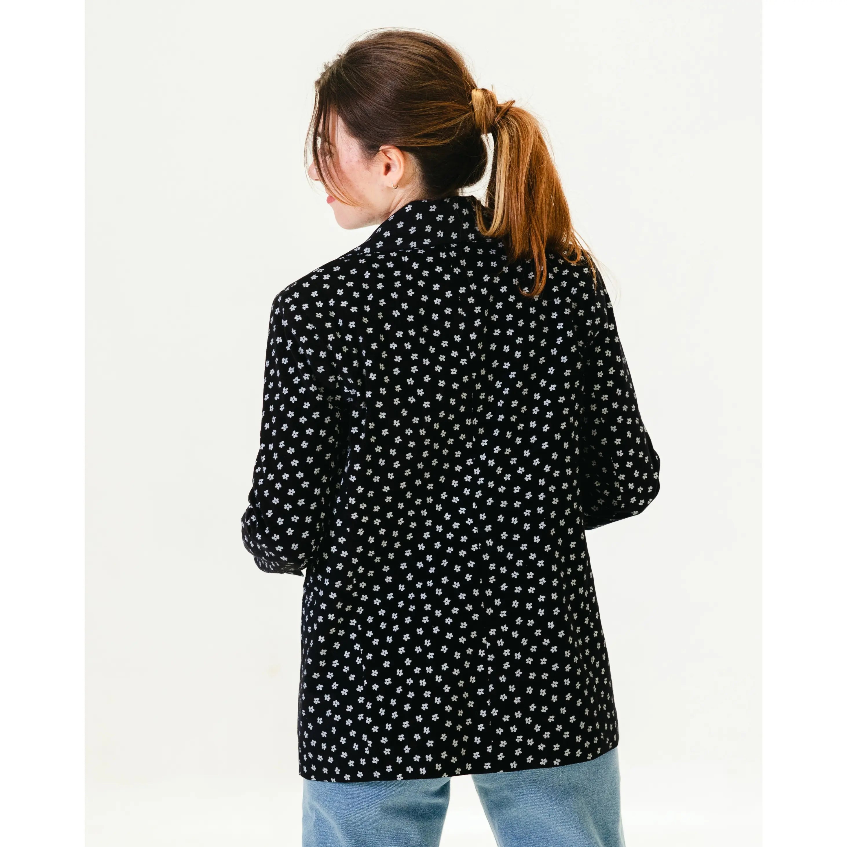 79303 - Damen vegan Blazer Americana Schwarz