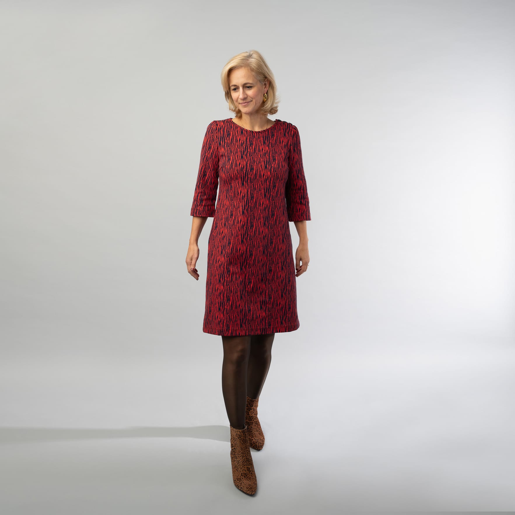 Marjolein Elisabeth Jolein Red Zebra Dress