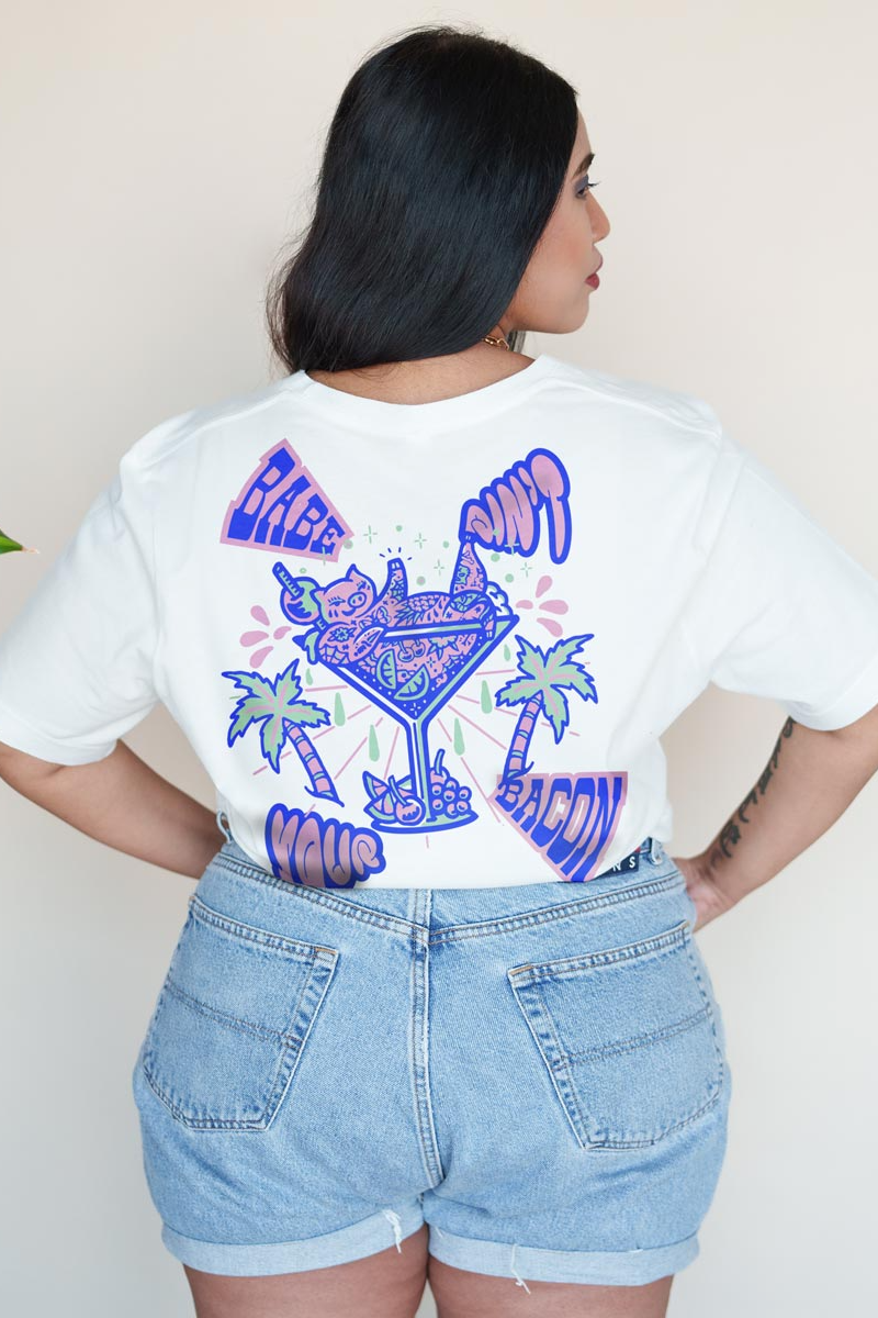 Plant Faced Clothing womens vegan Tee Babe Ain'T Your Bacon White