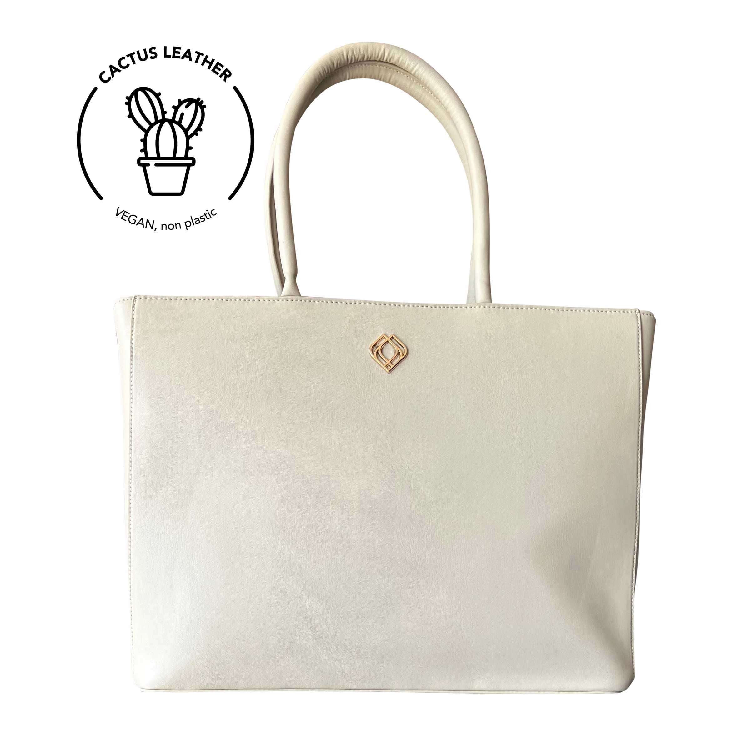 Trashious Shopper Kaktus Leder Off White