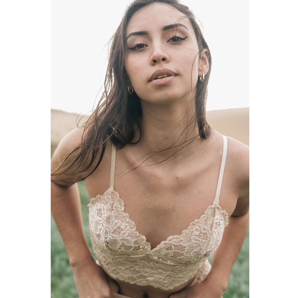 Anekdot womens vegan Bralette Longline Full Moon