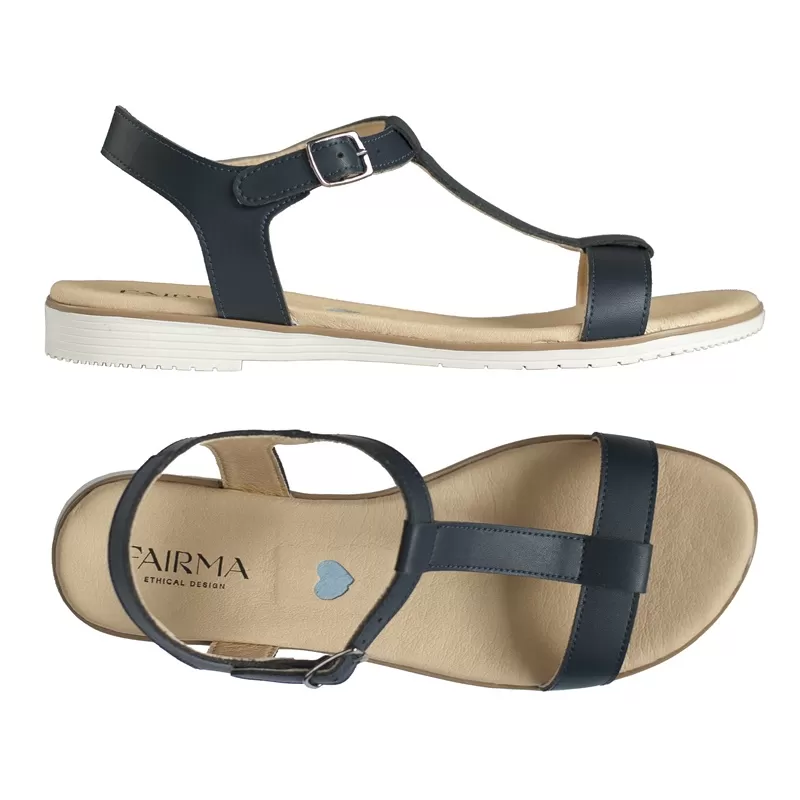 FAIRMA ETHICAL DESIGN womens vegan Sandals Ferri Navy Blue