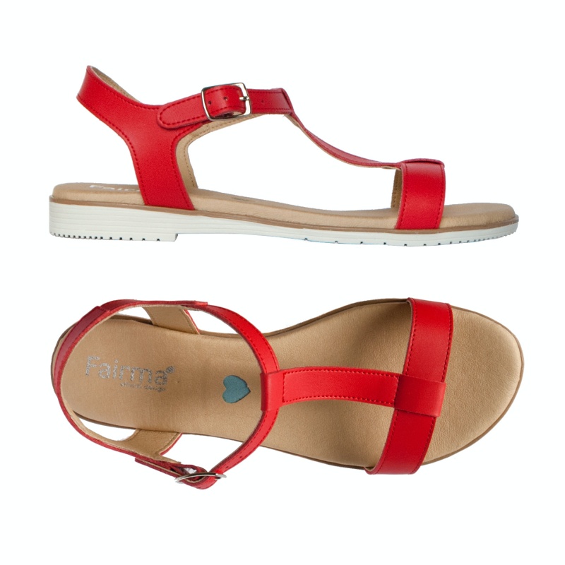 FAIRMA ETHICAL DESIGN womens vegan Sandals Ferri Red