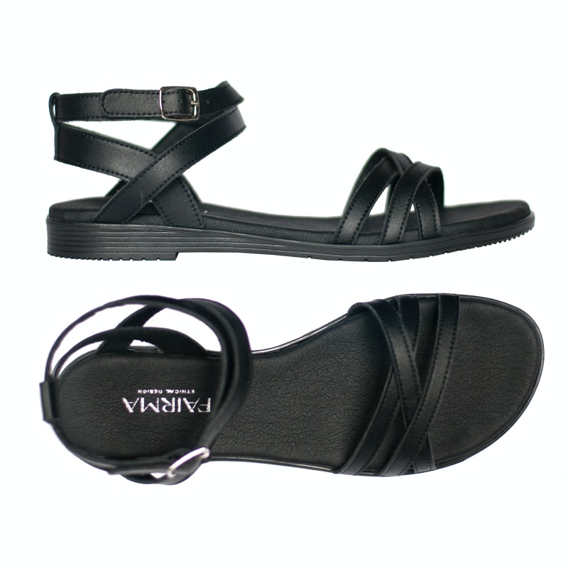FAIRMA ETHICAL DESIGN womens vegan Sandals Ogo Black