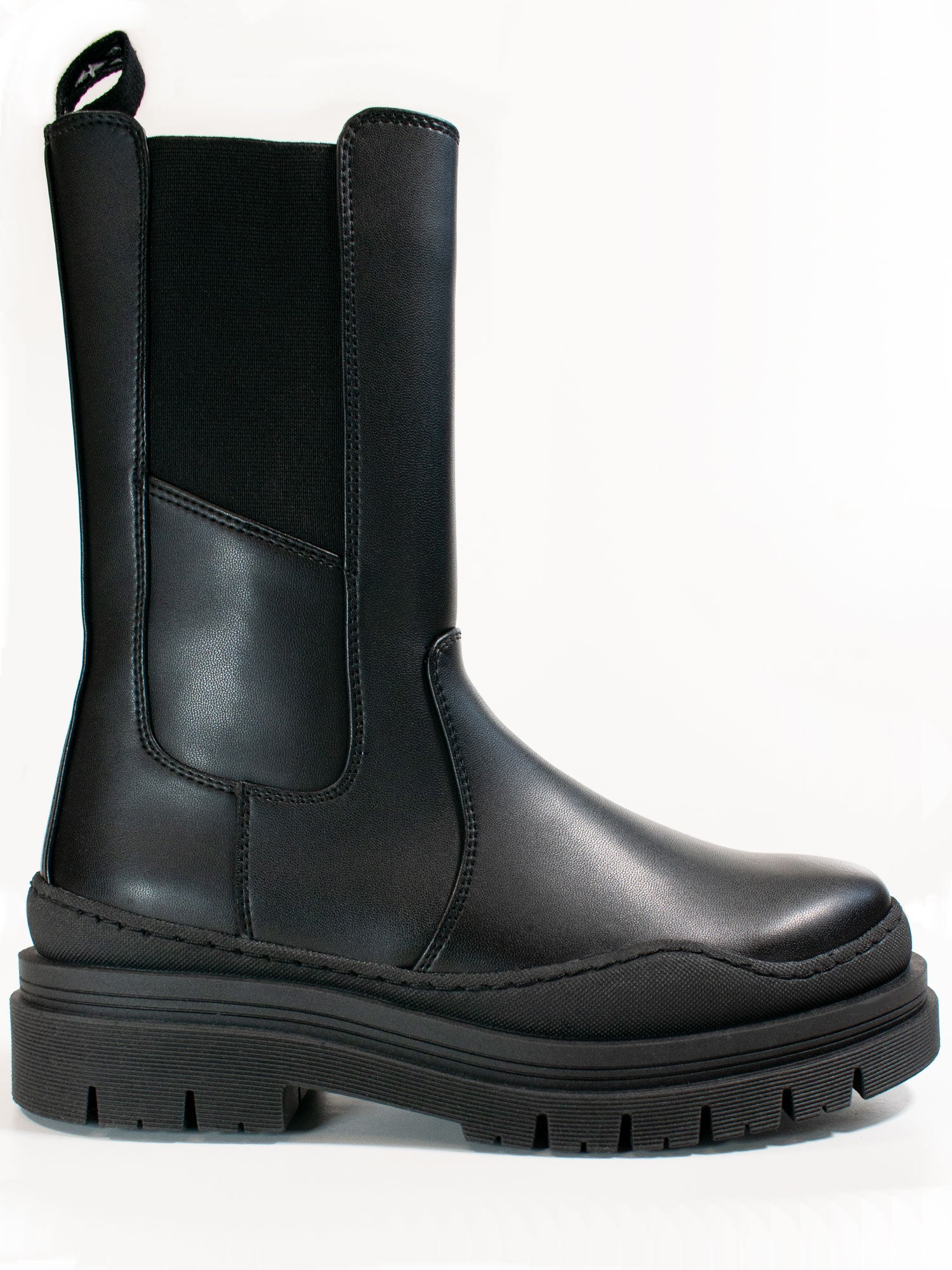 Will's Vegan Store Track Sole Chelsea Mid-Height Boots Black