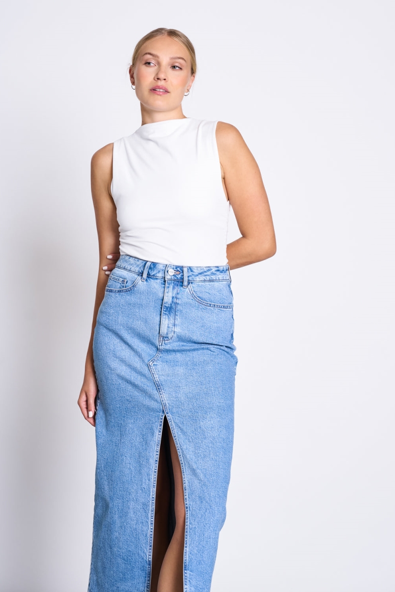 JAN N JUNE JAN 'N JUNE Damen vegan Ruffle Top Rafo WeiÃŸ