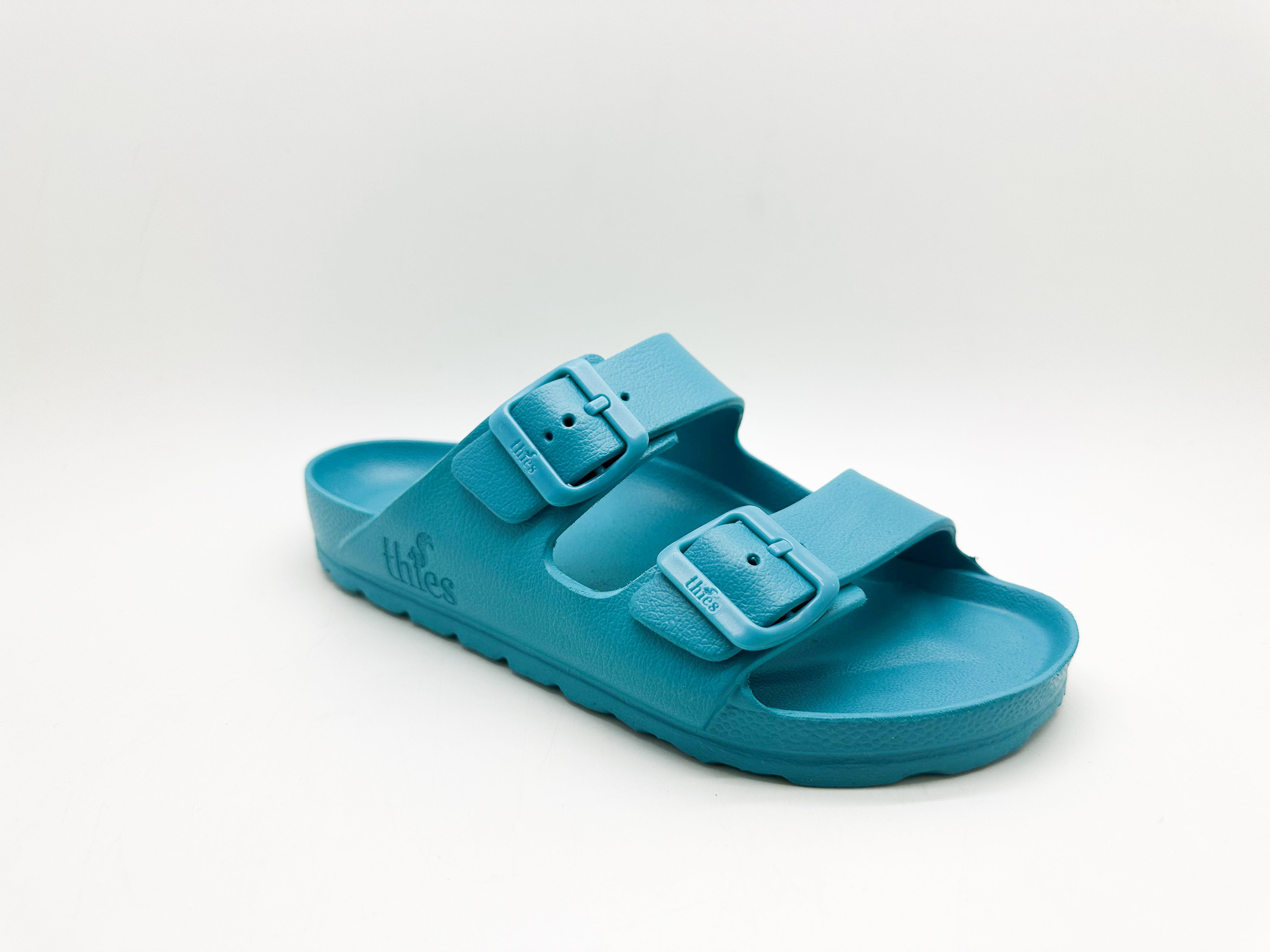 thies womens vegan Sandal Ecofoam Caribbean Sea Blue