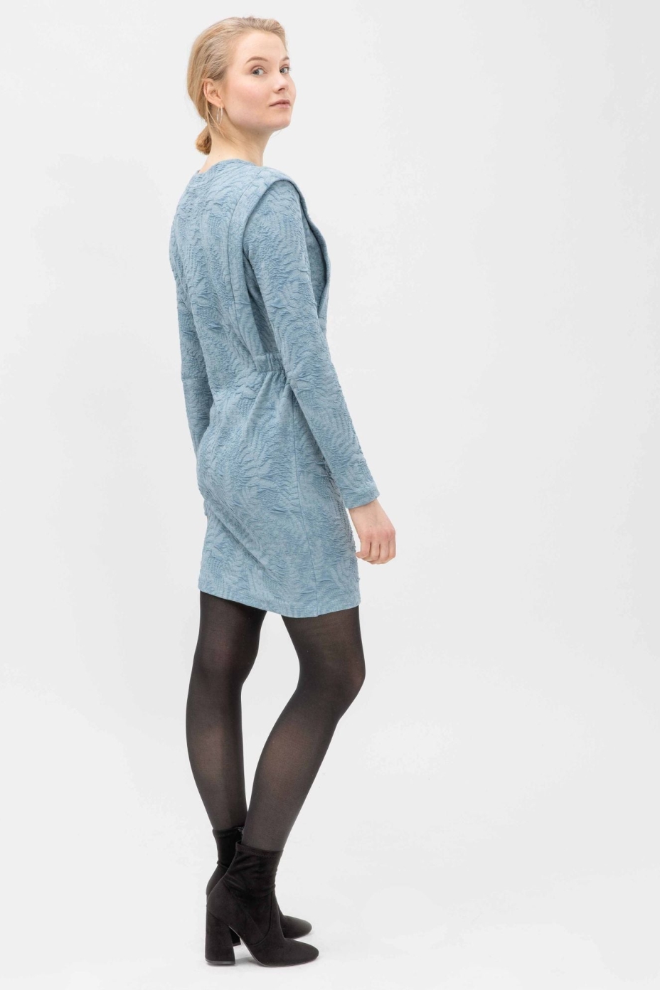Lovjoi Damen vegan Mini Kleid Abelone Vintage Blue