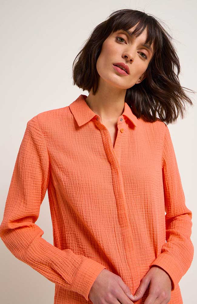 Lanius womens vegan Blouse Structure Coral