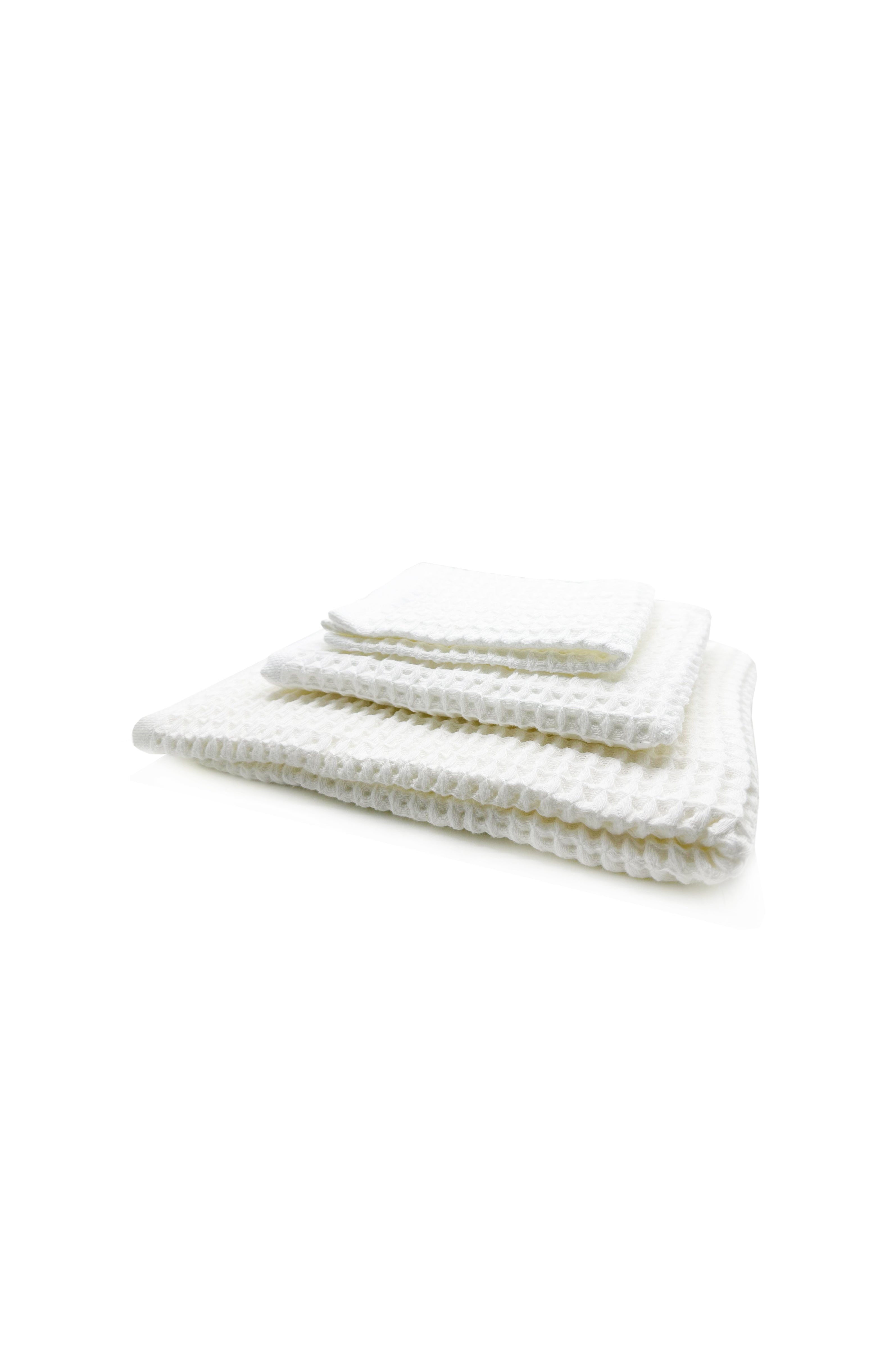 Image of thies unisex vegan Washi Matou Wafelhanddoek Neri Wit