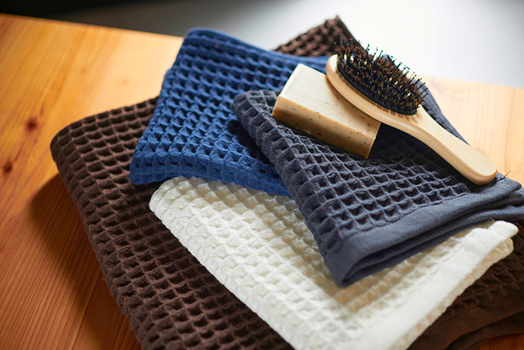 thies Washi Matou Wafelhanddoek Neri Grijs