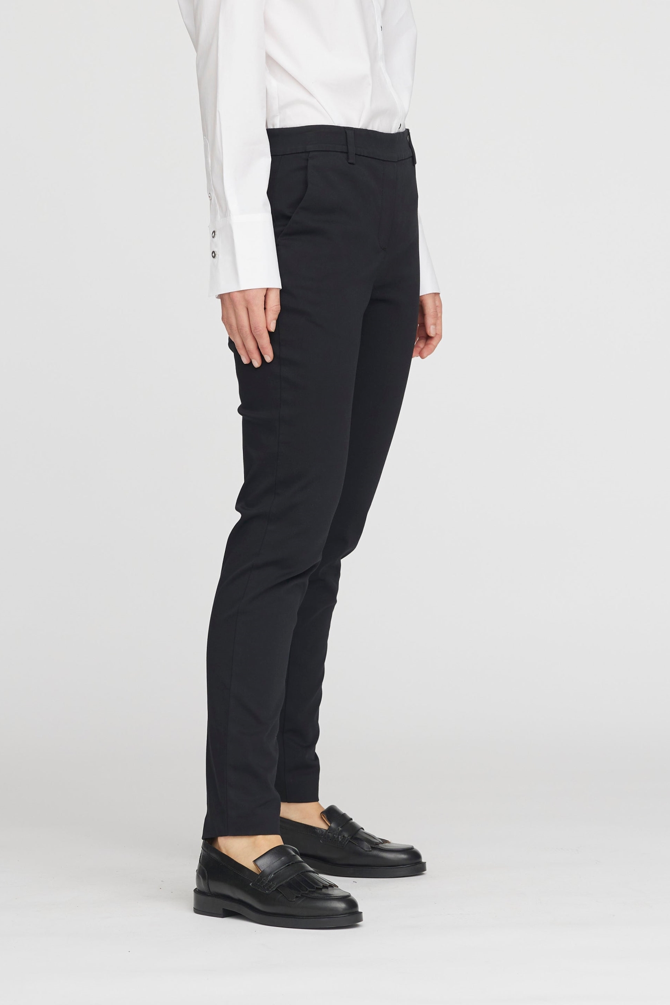 Image of LAURIE dames vegan Broek Fanny Slim Sl Zwart