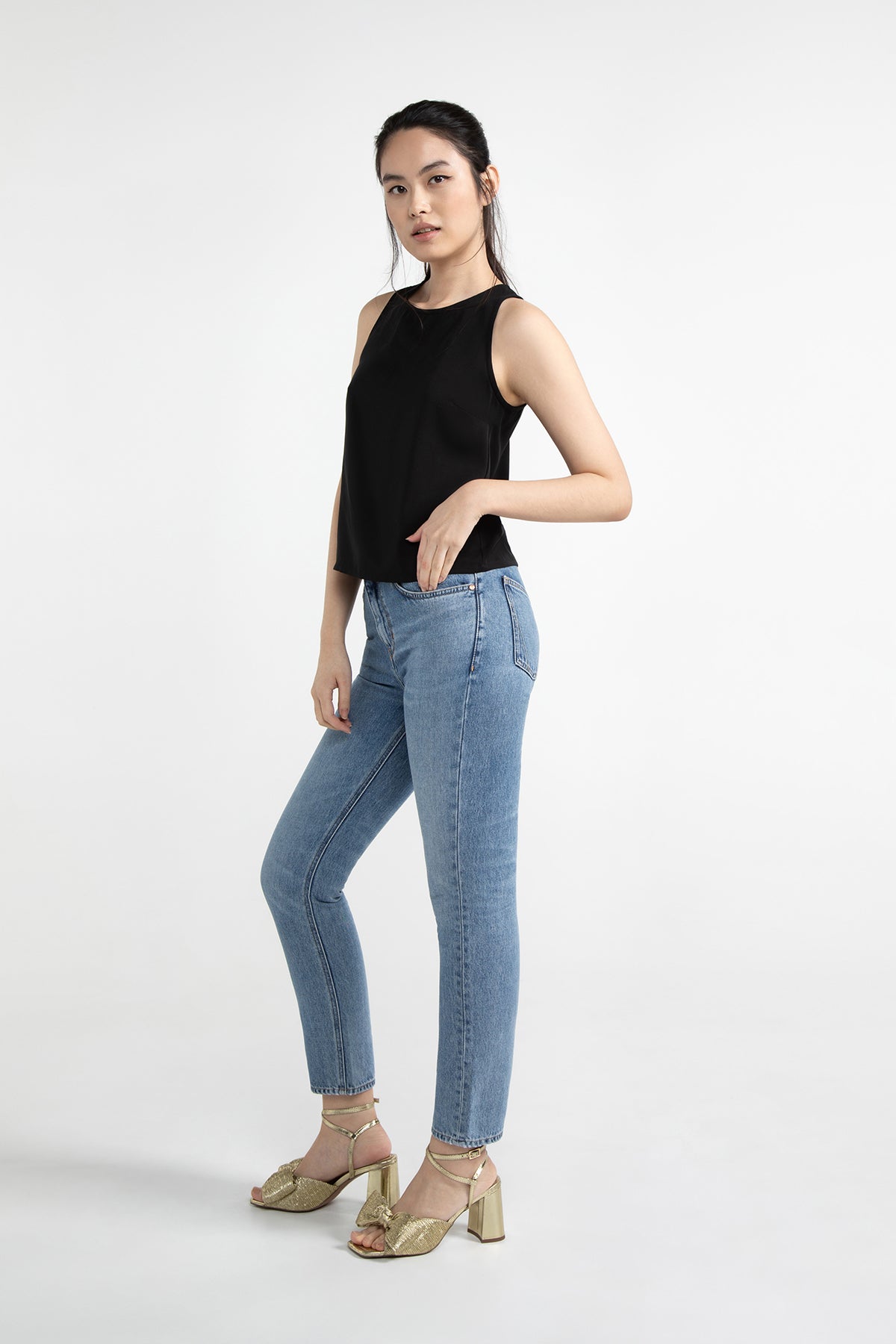 LOVJOI womens vegan Jeans Pauleena Authentic Blue