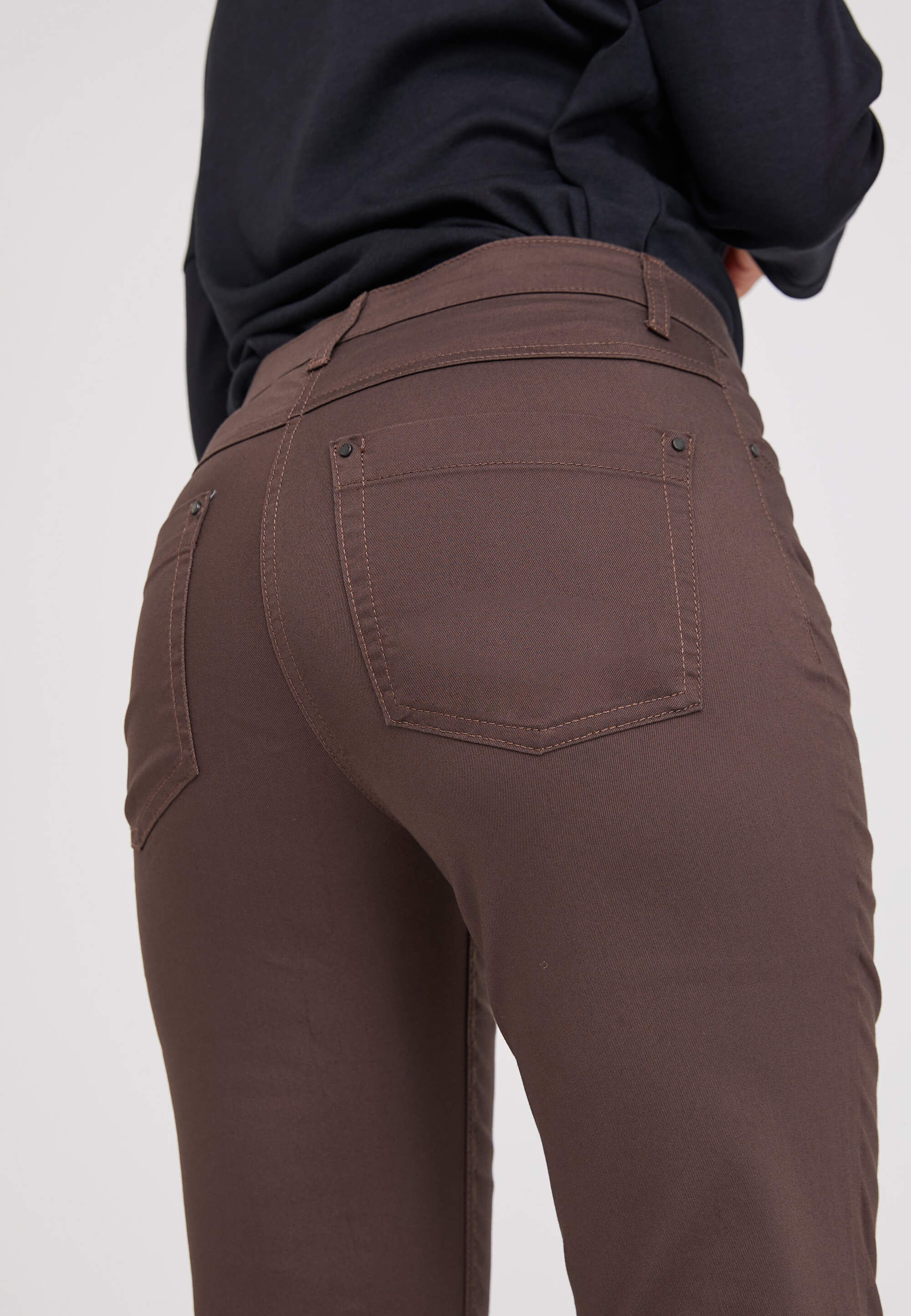 LAURIE womens vegan Pants Regular Charlotte Medium Length Brown