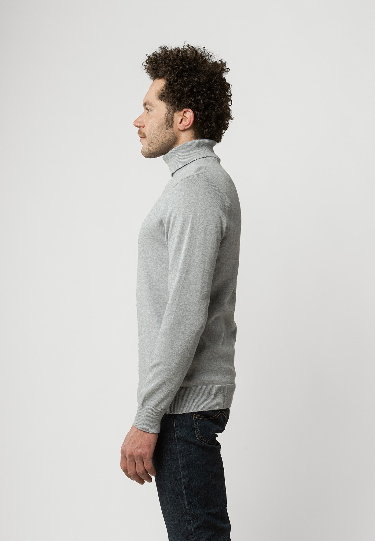 MELA men vegan Turtleneck Kanja Grey
