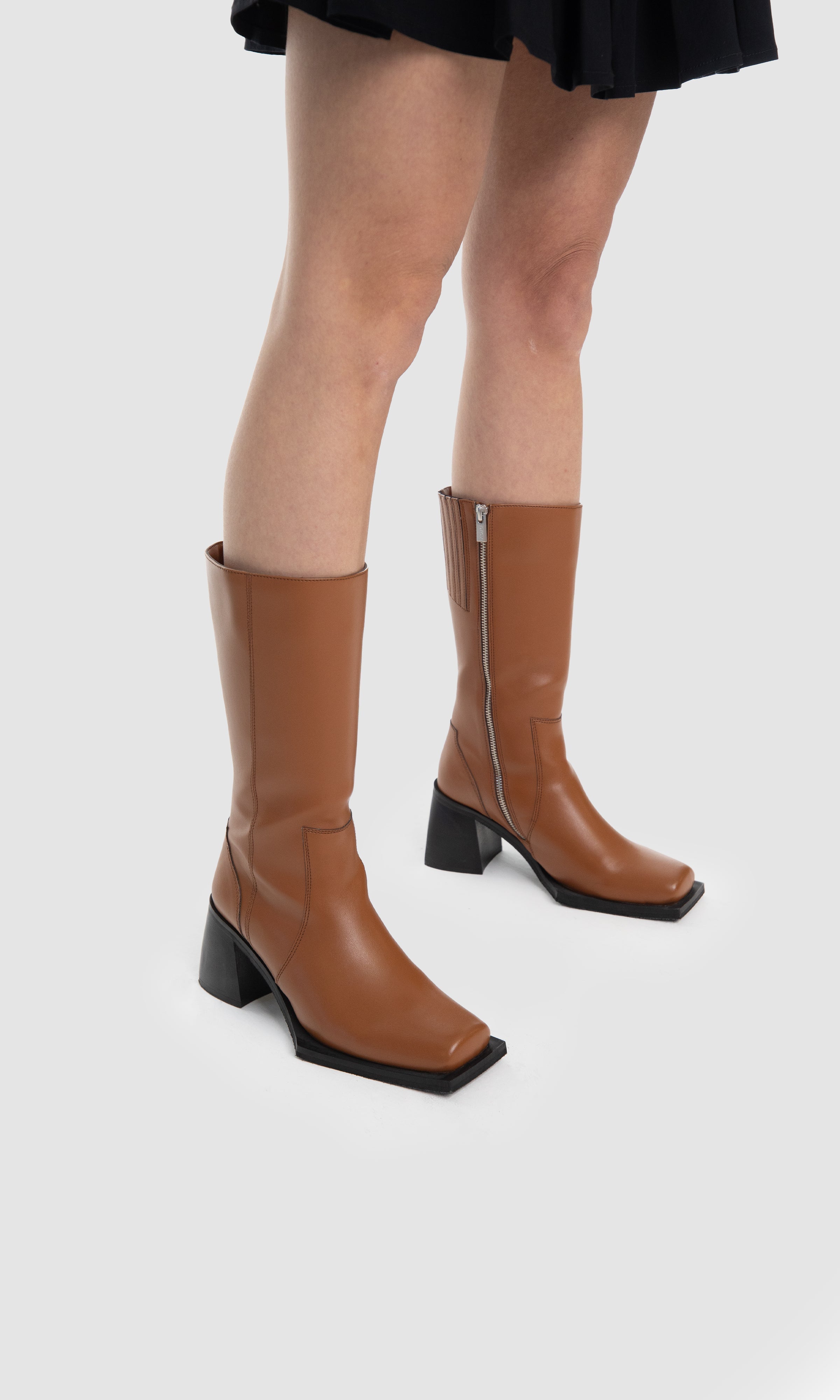 Prev womens vegan Boots Karel X Ginger Brown