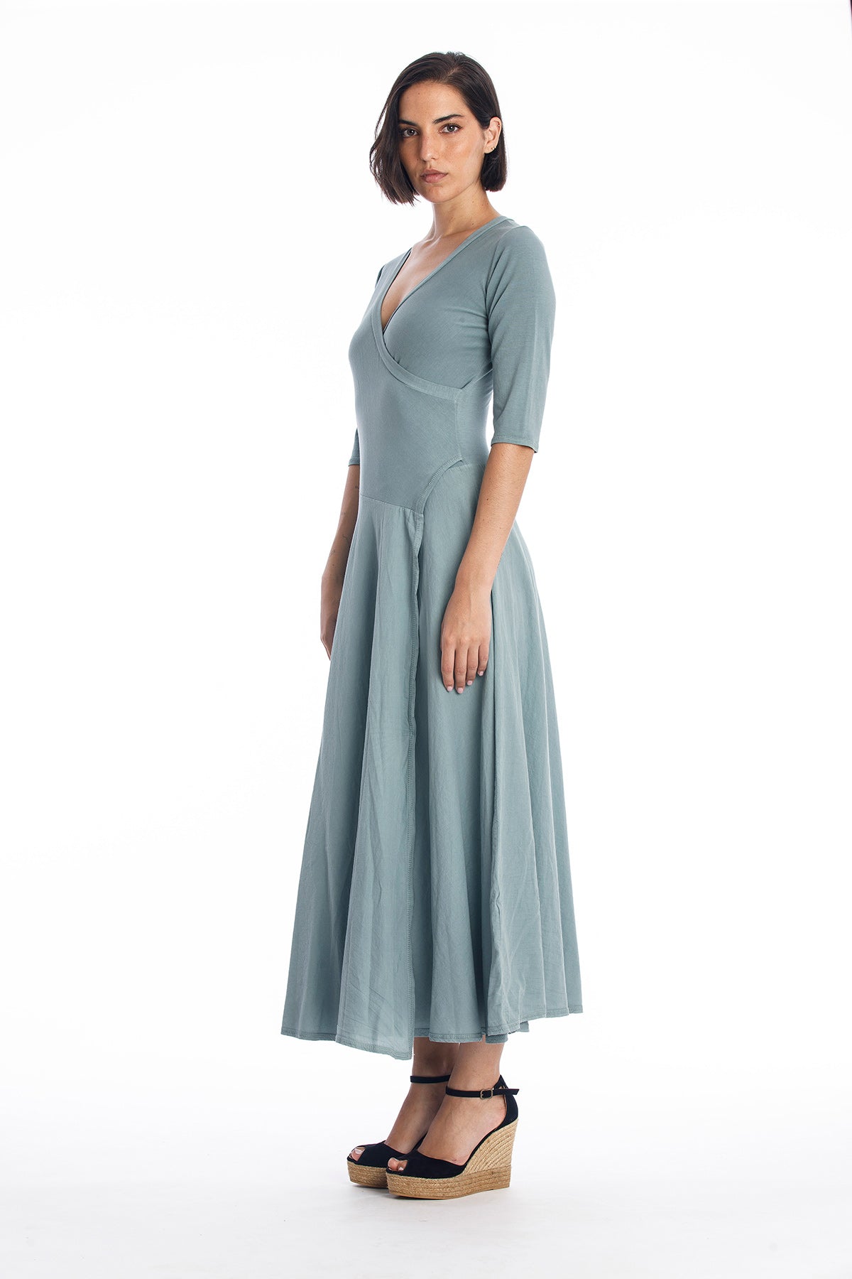 RAVENS VIEW IBIZA womens vegan Veronika Dress Chinois Green