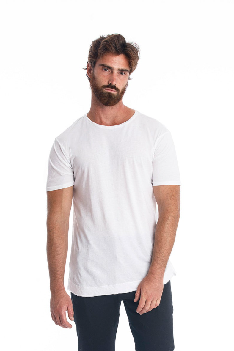 RAVENS VIEW IBIZA Herren vegan T-Shirt Rick Gebogen WeiÃŸ