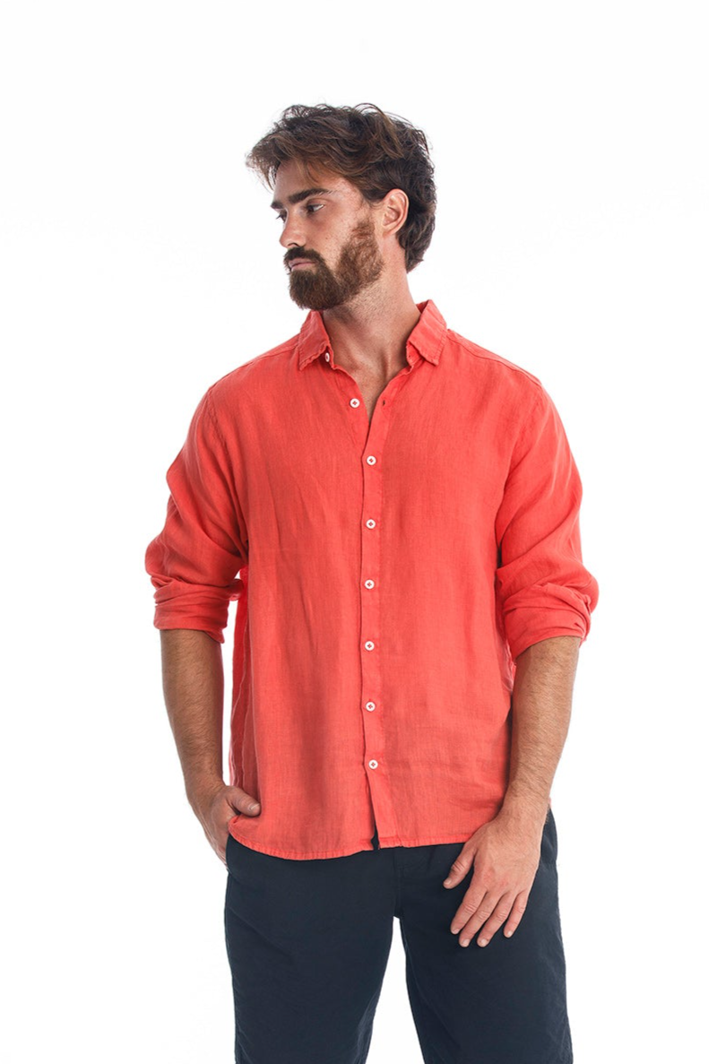 RAVENS VIEW IBIZA Herren vegan Shirt Alain Radiant Red