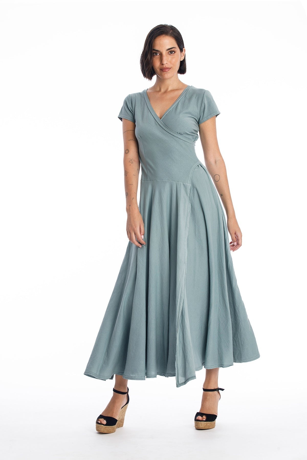 RAVENS VIEW IBIZA Damen vegan Kleid Veronika St Chinois GrÃ¼n