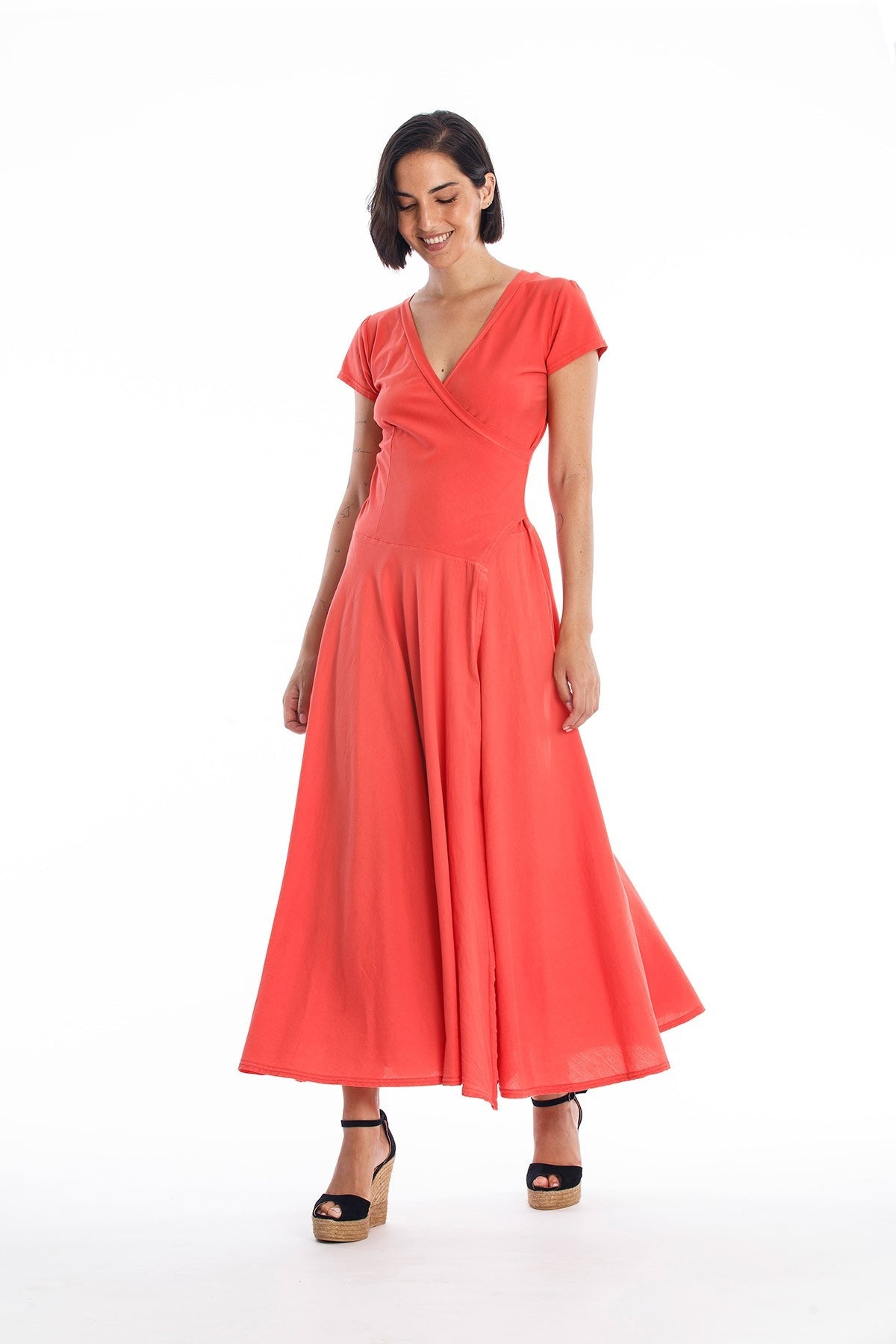 RAVENS VIEW IBIZA Damen vegan Kleid Veronika St Radiant Red