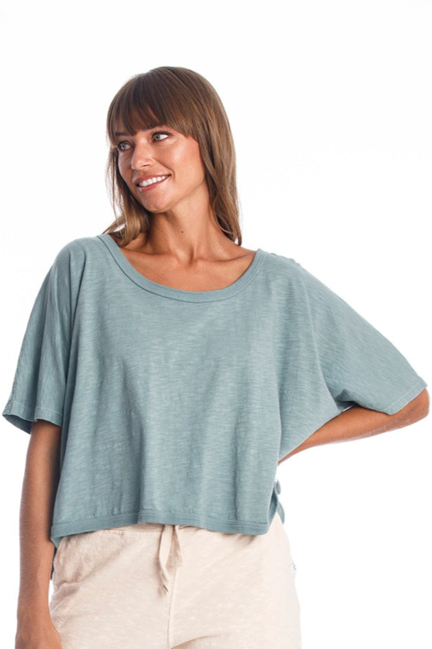 RAVENS VIEW IBIZA Damen vegan Top Square Chinois GrÃ¼n