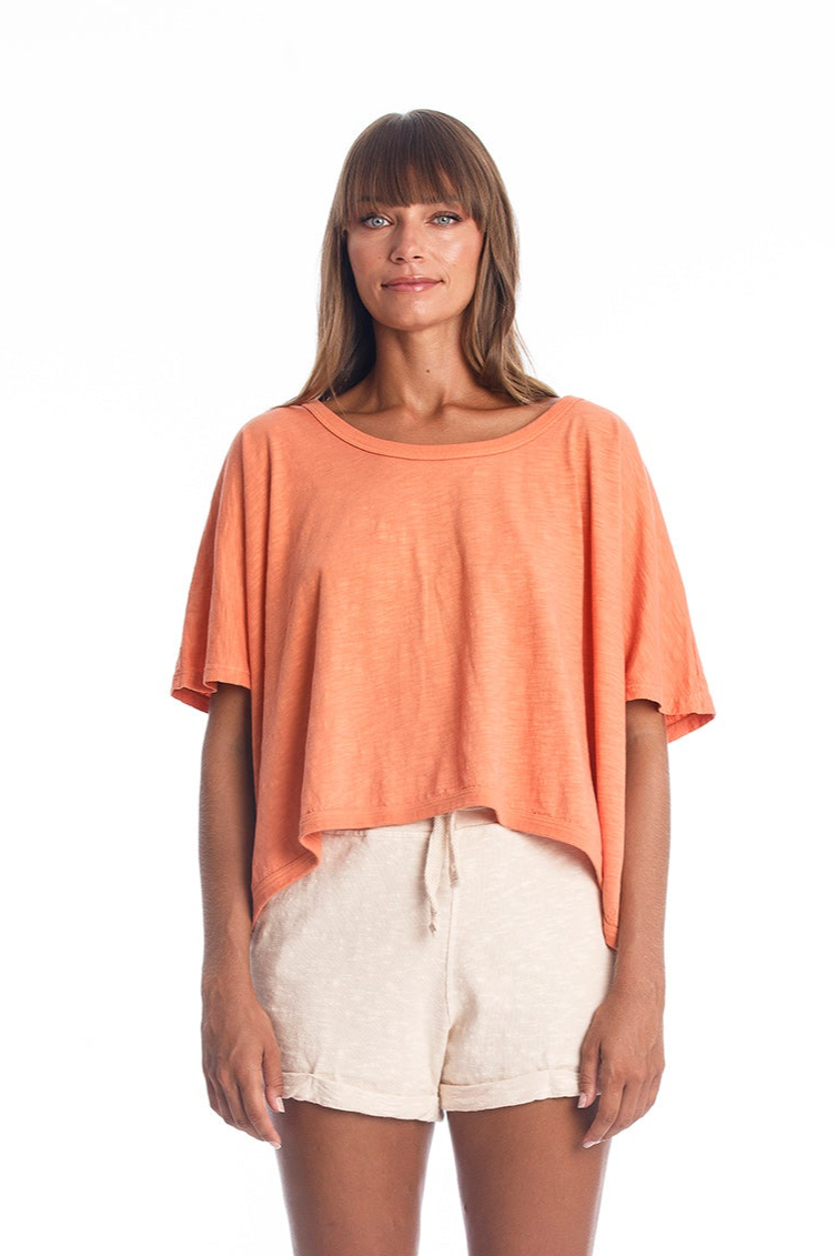 RAVENS VIEW IBIZA Damen vegan Top Square Apricot