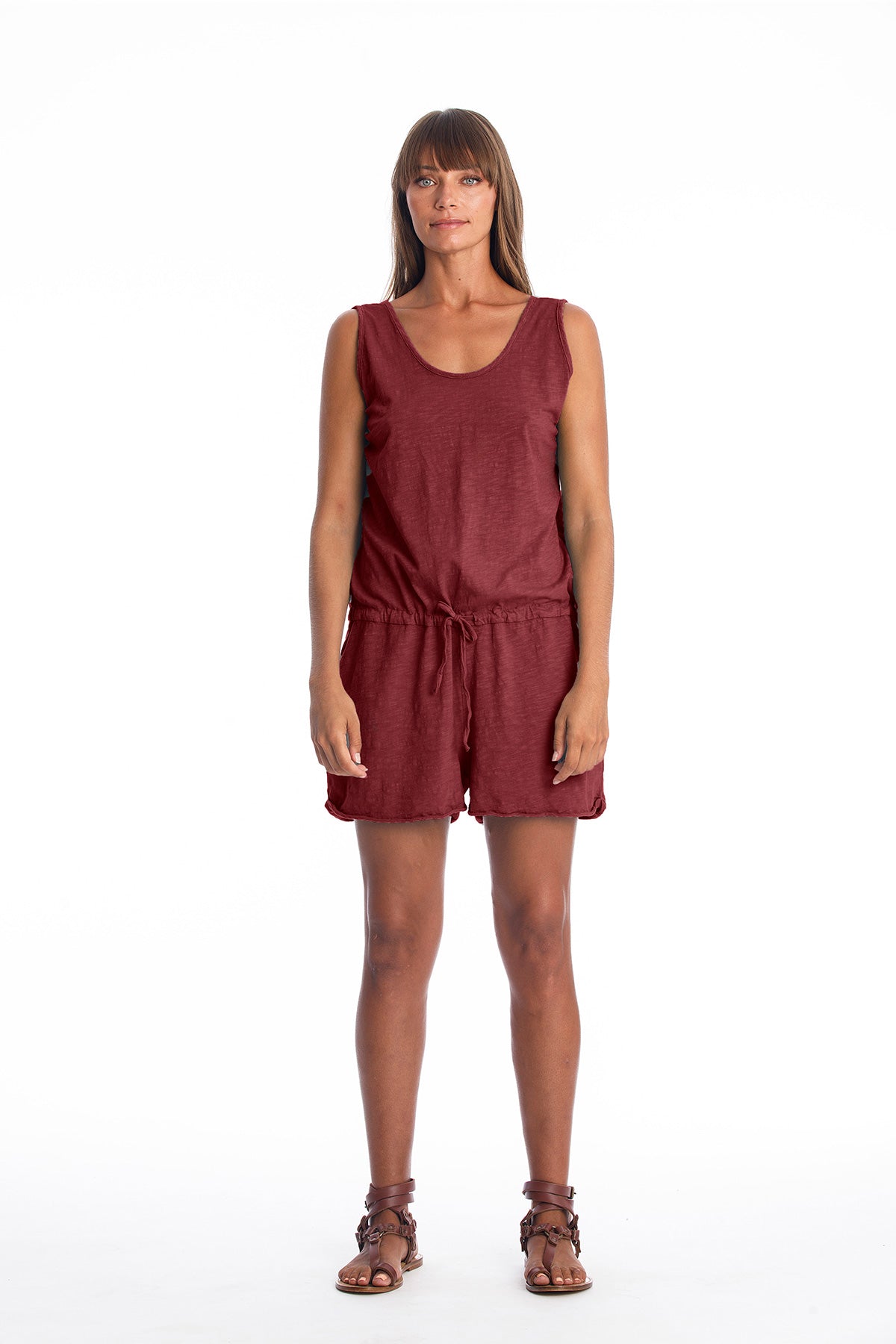 RAVENS VIEW IBIZA Damen vegan Jumpsuit Nina Dunkel Granat