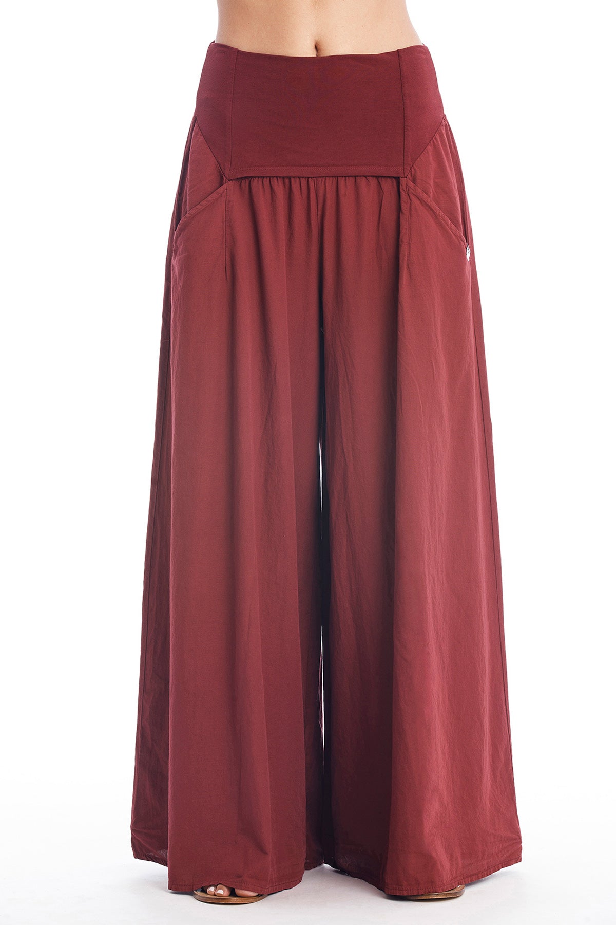 RAVENS VIEW IBIZA Damen vegan Rock Hose Easy Dark Granat