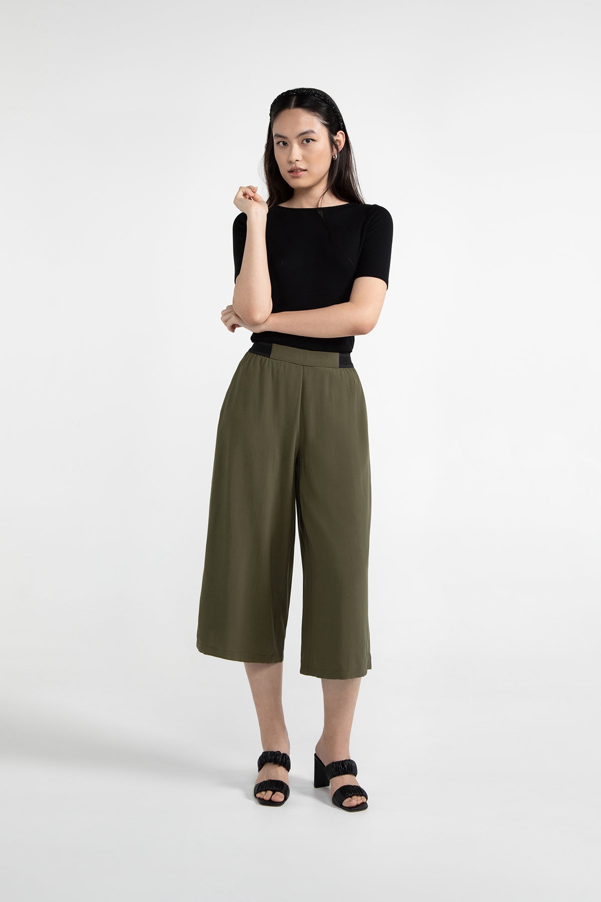 LOVJOI Damen vegan Culotte Tavira Olive