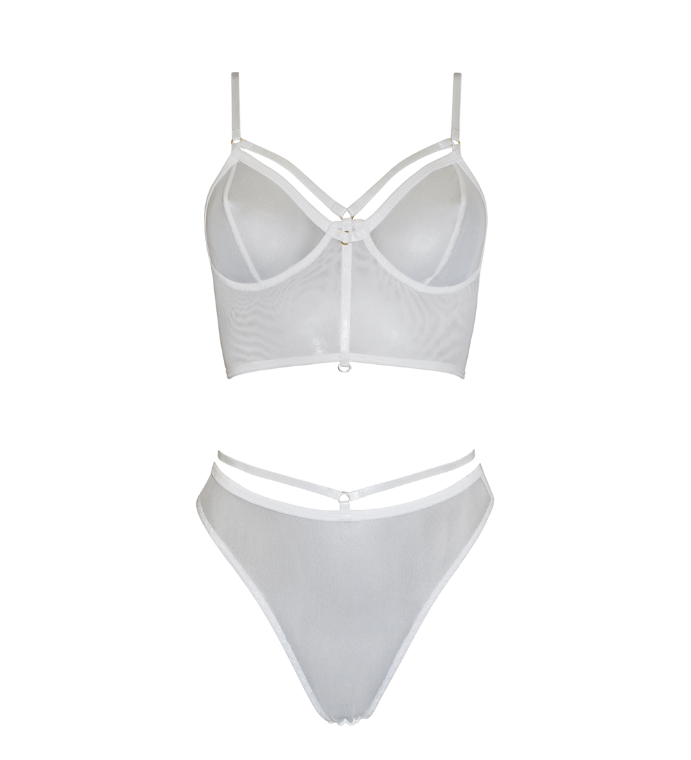 Anekdot womens vegan Lingerie Set Sophia White
