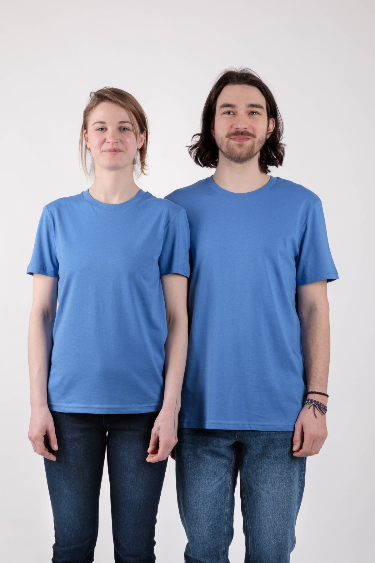 TORLAND men vegan T-Shirt Crafter Unisex Bright Blue