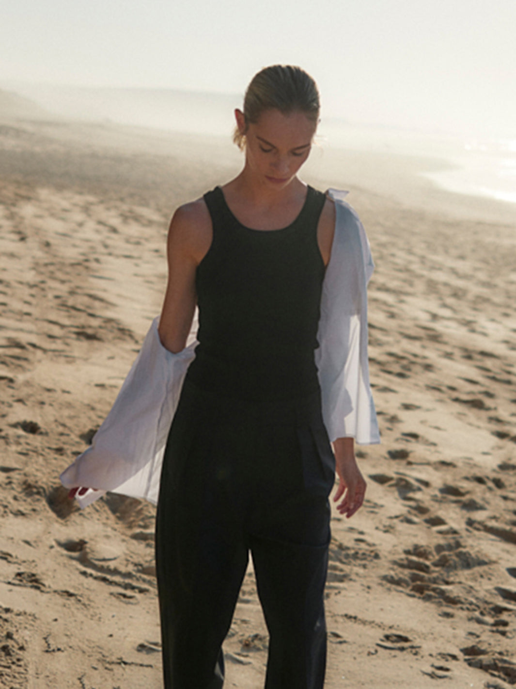 WOTE womens vegan Tank Top New Shape Black