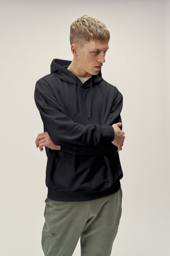 WOTE Herren vegan Kapuzen-Sweatshirt Anthrazit