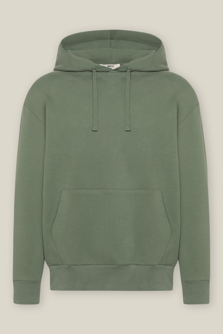 Image of WOTE mannen vegan Sweatshirt Met Capuchon Oliv